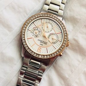 Anne Klein Chronograph Watch with Swarovskis